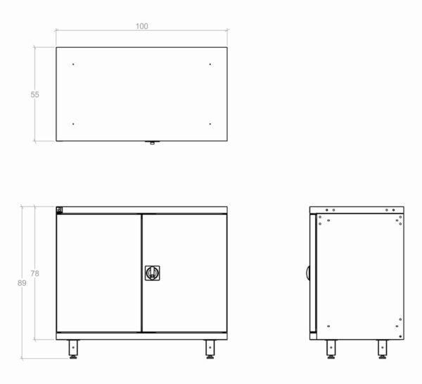 BANCO DE TRABAJO LABORATORIOS BLACKSMITH DE MECÁNICA DOS (2) PUERTAS (100CM) - Image 2