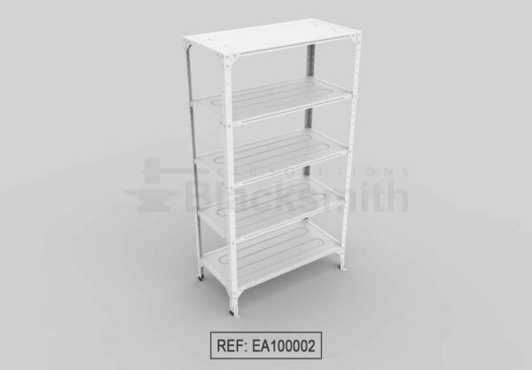 ESTANTERÍA ABIERTA BLACKSMITH C20 EN LÁMINA GALVANIZADA 100X50X180