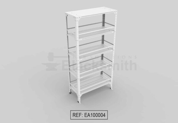 ESTANTERÍA ABIERTA BLACKSMITH C20 EN LÁMINA GALVANIZADA CON PLATINA ANTIVUELCO PERIMETRAL EN CADA ENTREPAÑO 90X40X180 - Image 3