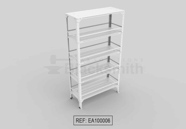 ESTANTERÍA ABIERTA BLACKSMITH C20 EN LÁMINA GALVANIZADA CON PLATINA ANTIVUELCO PERIMETRAL EN CADA ENTREPAÑO 100X40X180 - Image 3