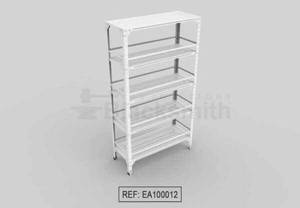 ESTANTERÍA ABIERTA BLACKSMITH C20 EN LÁMINA GALVANIZADA 100X40X180