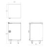 MUEBLE DE ALMACENAMIENTO BLACKSMITH UNA PUERTA DE ALA CON MIRILLA DE VIDRIO (50CM) - Image 3