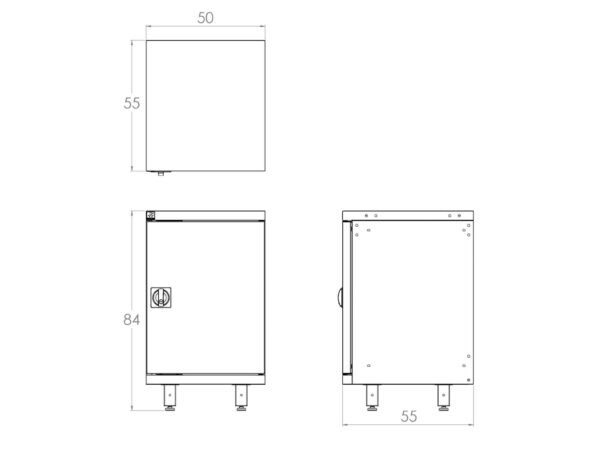 MUEBLE DE ALMACENAMIENTO BLACKSMITH UNA PUERTA DE ALA CON MIRILLA DE VIDRIO (50CM) - Image 3