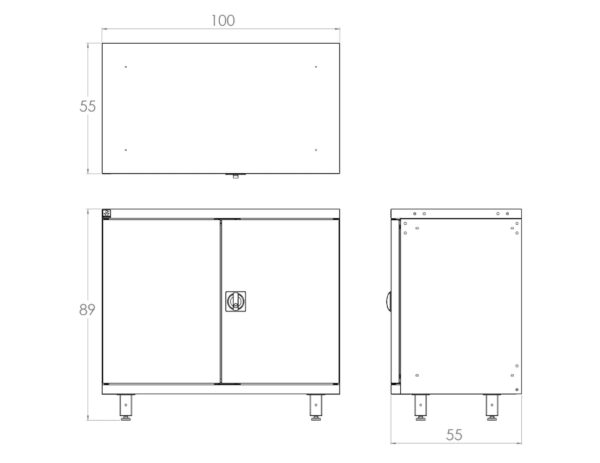 MUEBLE DE ALMACENAMIENTO BLACKSMITH DOS PUERTAS DE ALA (100CM) - Image 2