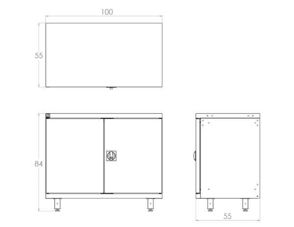 MUEBLE DE ALMACENAMIENTO BLACKSMITH DOS PUERTAS DE ALA (100X84) - Image 2