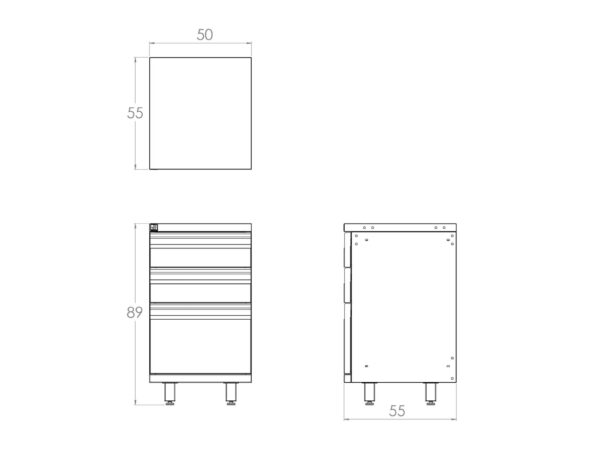 MUEBLE DE ALMACENAMIENTO BLACKSMITH CUATRO CAJONES (50CM) - Image 8