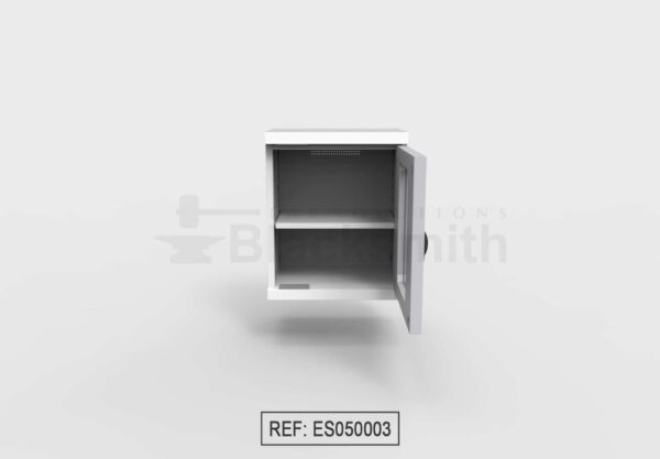 MUEBLE DE ALMACENAMIENTO BLACKSMITH COLGAR EN PARED UNA PUERTA DE ALA CON MIRILLA DE VIDRIO (50CM) - Image 6
