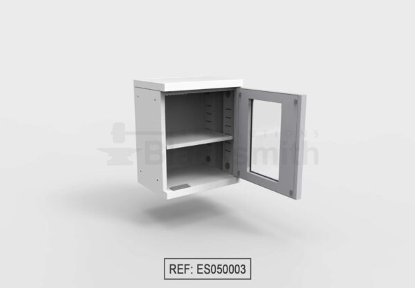 MUEBLE DE ALMACENAMIENTO BLACKSMITH COLGAR EN PARED UNA PUERTA DE ALA CON MIRILLA DE VIDRIO (50CM) - Image 7