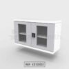 MUEBLE DE ALMACENAMIENTO BLACKSMITH PARA COLGAR EN PARED DOS PUERTAS DE ALA CON MIRILLA DE VIDRIO (100CM) - Image 2