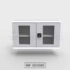 MUEBLE DE ALMACENAMIENTO BLACKSMITH PARA COLGAR EN PARED DOS PUERTAS DE ALA CON MIRILLA DE VIDRIO (100CM) - Image 3