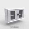 MUEBLE DE ALMACENAMIENTO BLACKSMITH PARA COLGAR EN PARED DOS PUERTAS DE ALA CON MIRILLA DE VIDRIO (100CM)