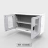 MUEBLE DE ALMACENAMIENTO BLACKSMITH PARA COLGAR EN PARED DOS PUERTAS DE ALA CON MIRILLA DE VIDRIO (100CM) - Image 5