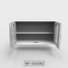 MUEBLE DE ALMACENAMIENTO BLACKSMITH PARA COLGAR EN PARED DOS PUERTAS DE ALA CON MIRILLA DE VIDRIO (100CM) - Image 6