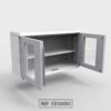 MUEBLE DE ALMACENAMIENTO BLACKSMITH PARA COLGAR EN PARED DOS PUERTAS DE ALA CON MIRILLA DE VIDRIO (100CM) - Image 7