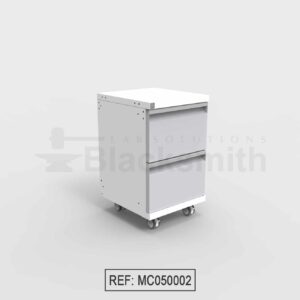 MUEBLE MÓVIL DE ALMACENAMIENTO BLACKSMITH DOS (2) CAJONES (50CM)