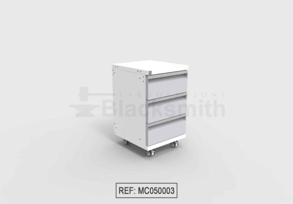 MUEBLE MÓVIL DE ALMACENAMIENTO BLACKSMITH TRES (3) CAJONES (50CM)