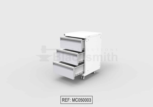 MUEBLE MÓVIL DE ALMACENAMIENTO BLACKSMITH TRES (3) CAJONES (50CM) - Image 5