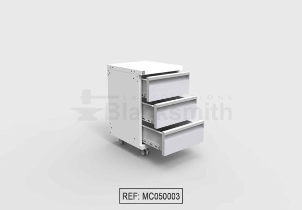 MUEBLE MÓVIL DE ALMACENAMIENTO BLACKSMITH TRES (3) CAJONES (50CM) - Image 7