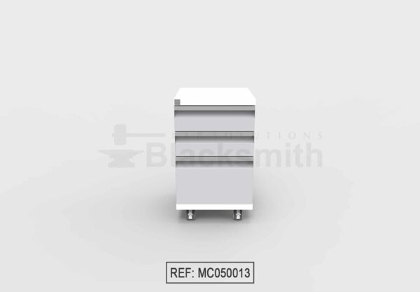 MUEBLE MÓVIL DE ALMACENAMIENTO BLACKSMITH TRES (3) CAJONES – DOS (2) CAJONES PEQUEÑOS UN (1) CAJÓN GRANDE - Image 3