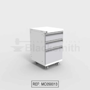 MUEBLE MÓVIL DE ALMACENAMIENTO BLACKSMITH TRES (3) CAJONES – DOS (2) CAJONES PEQUEÑOS UN (1) CAJÓN GRANDE