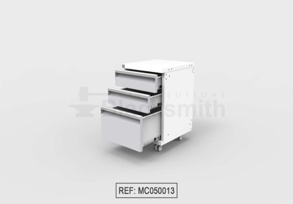 MUEBLE MÓVIL DE ALMACENAMIENTO BLACKSMITH TRES (3) CAJONES – DOS (2) CAJONES PEQUEÑOS UN (1) CAJÓN GRANDE - Image 5