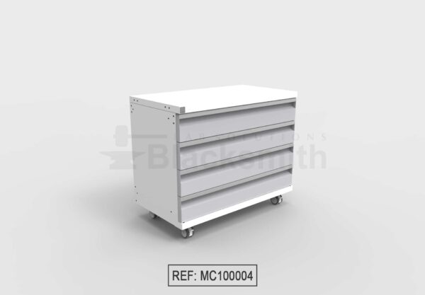 MUEBLE MÓVIL DE ALMACENAMIENTO BLACKSMITH CUATRO (4) CAJONES (100CM)