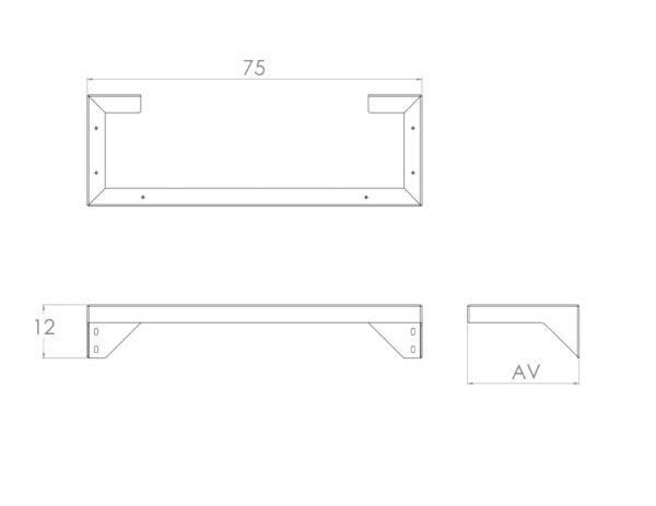 SOPORTE LATERAL BLACKSMITH PARA MESAS DE LABORATORIOS EN ACERO GALVANIZADO (55) - Image 2